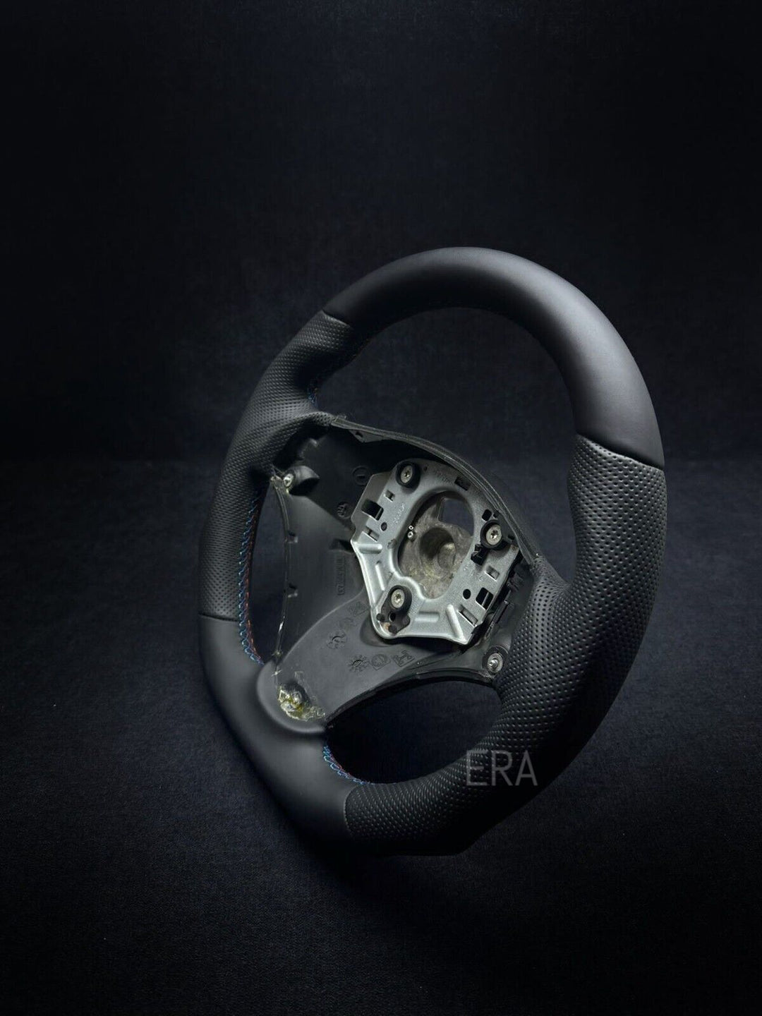 BMW E9X-E8X NAPPA-PERFORATED blue red STITCHING SHAPED steering wheel