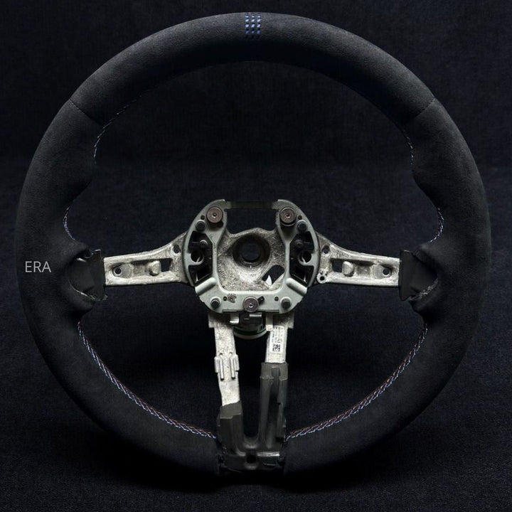 BMW F-SERIES ALCANTARA / BLUE LAZER STRIPES / M STITCHING