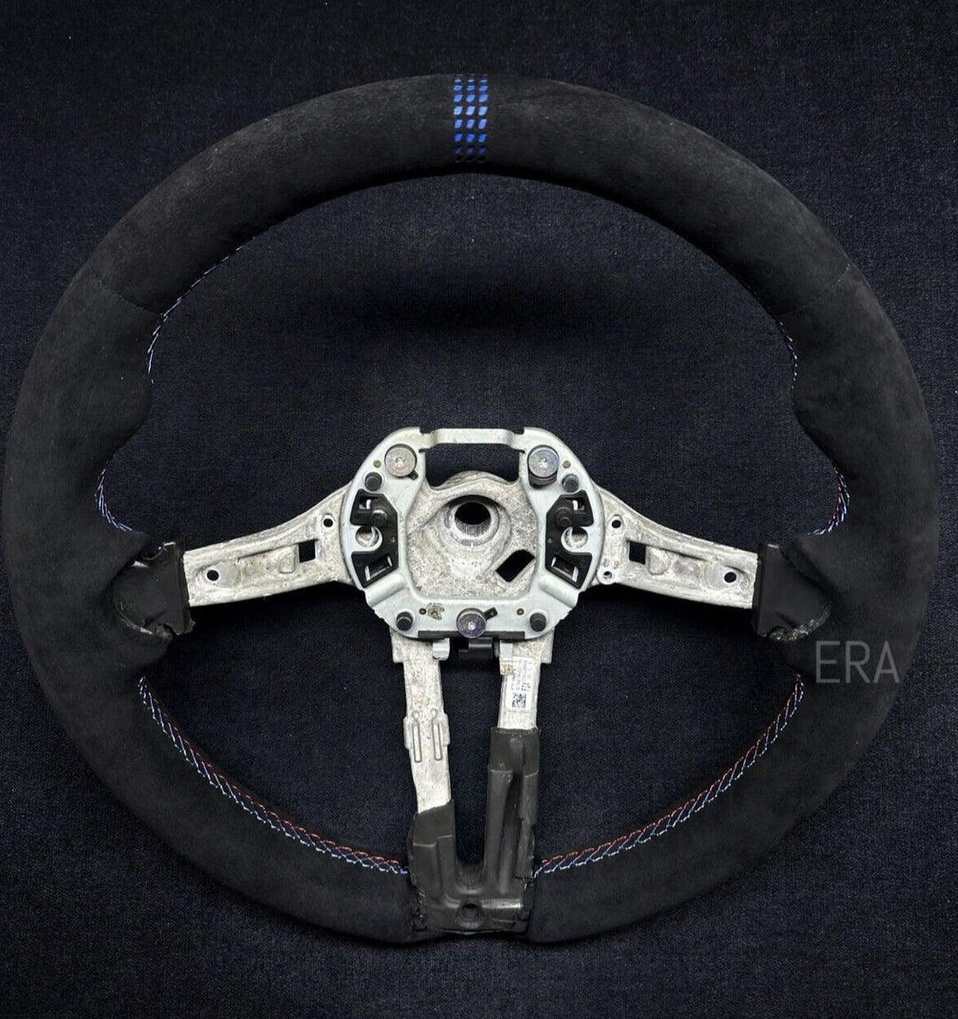 BMW F-SERIES ALCANTARA BLUE LAZER STRIPES M STITCHING