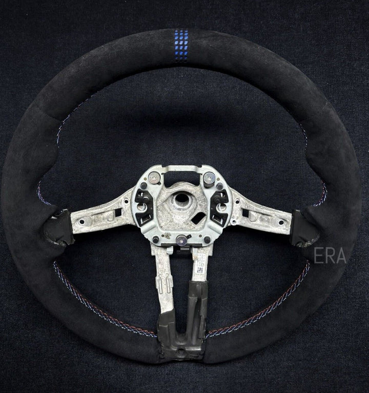 BMW F-SERIES ALCANTARA BLUE LAZER STRIPES M STITCHING