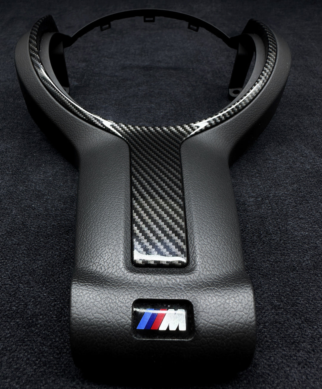 BMW F SERIES CARBON FIBRE STYLE STEERING WHEEL TRIM MATTE