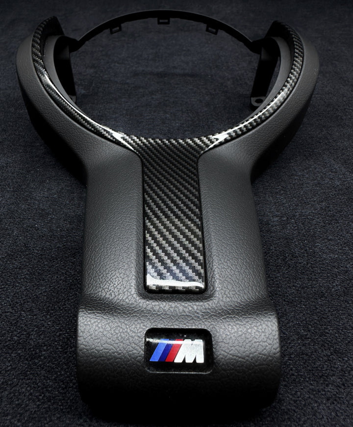 BMW F SERIES CARBON FIBRE STYLE STEERING WHEEL TRIM MATTE