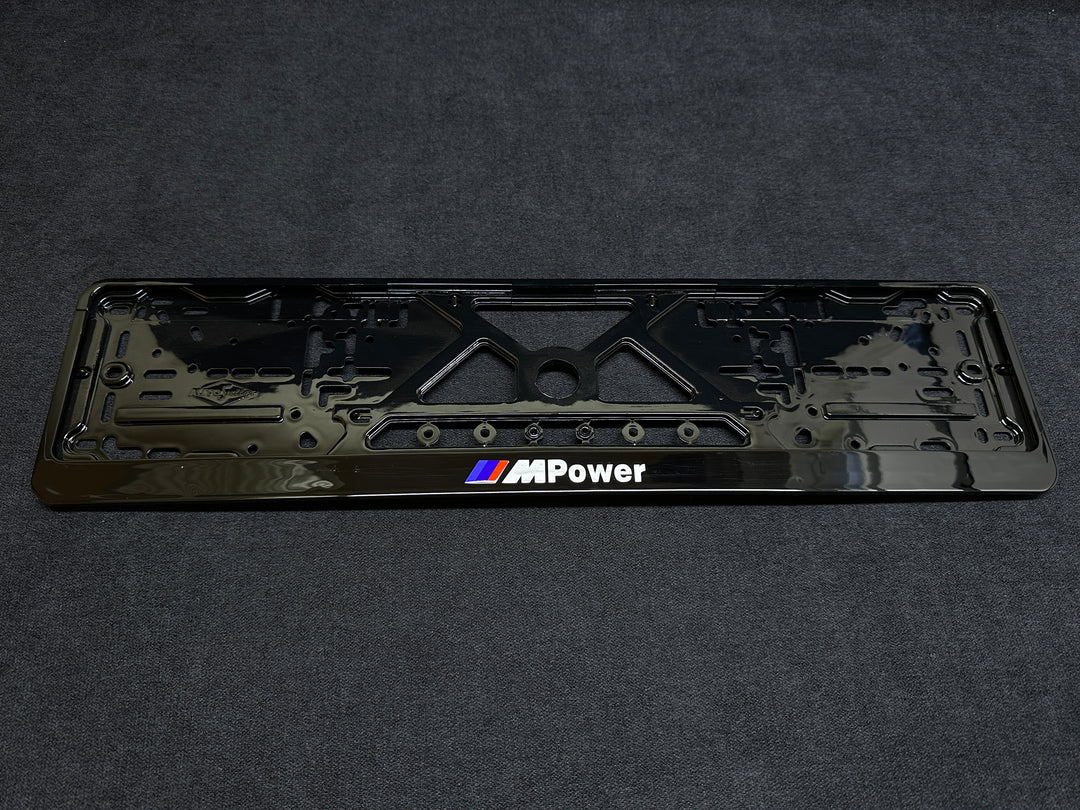 BMW M POWER PIANO BLACK LICENSE PLATE