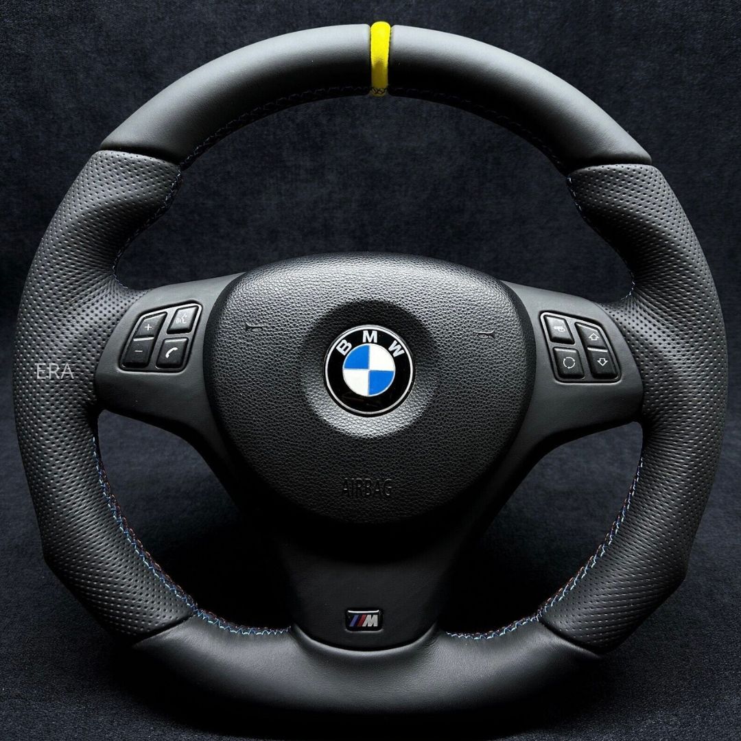 BMW YELLOW STRIPE E90 STEERING WHEEL 
