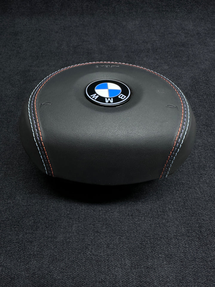 BMW steering wheel airbag cover M stitching design