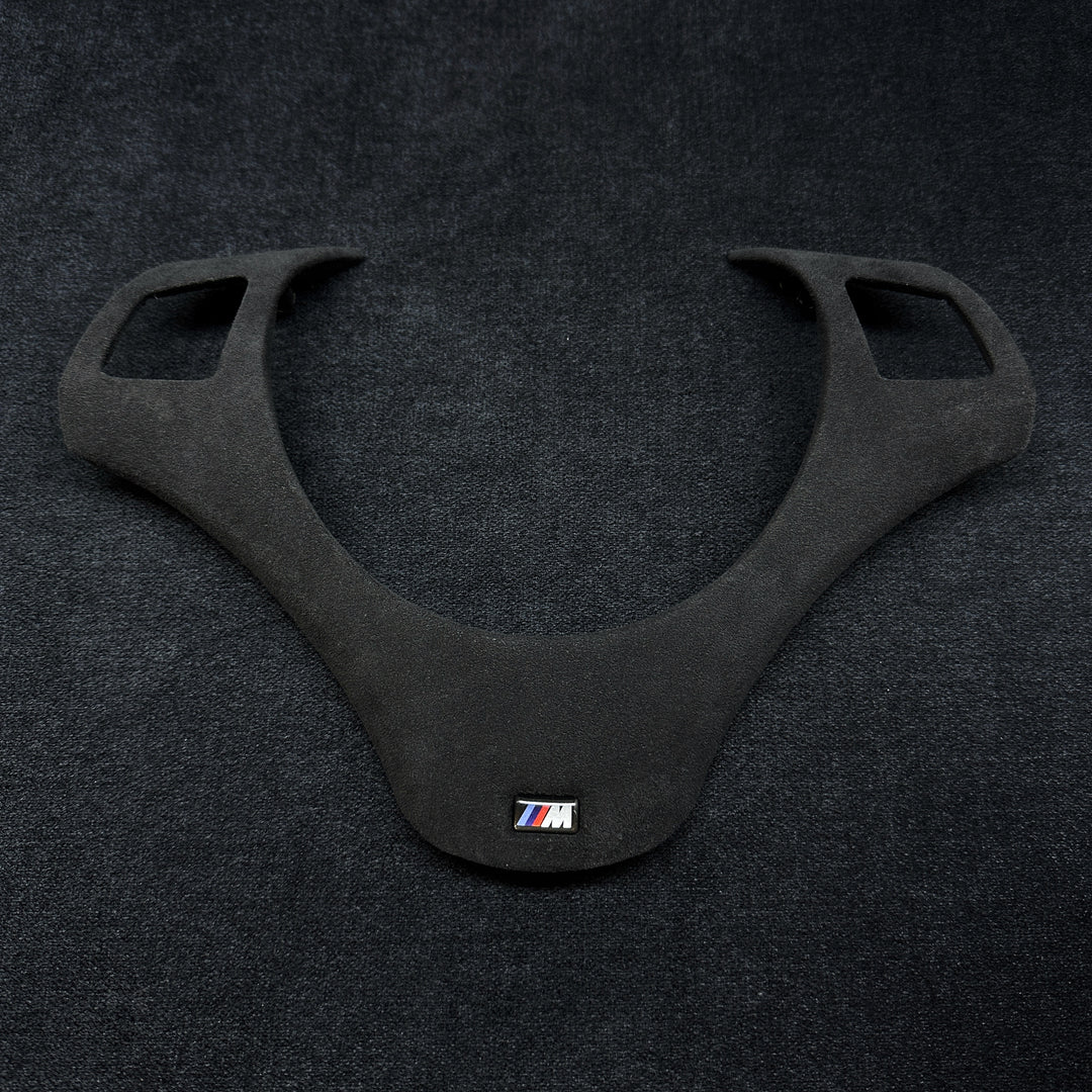 Black Alcantara steering wheel trim BMW 