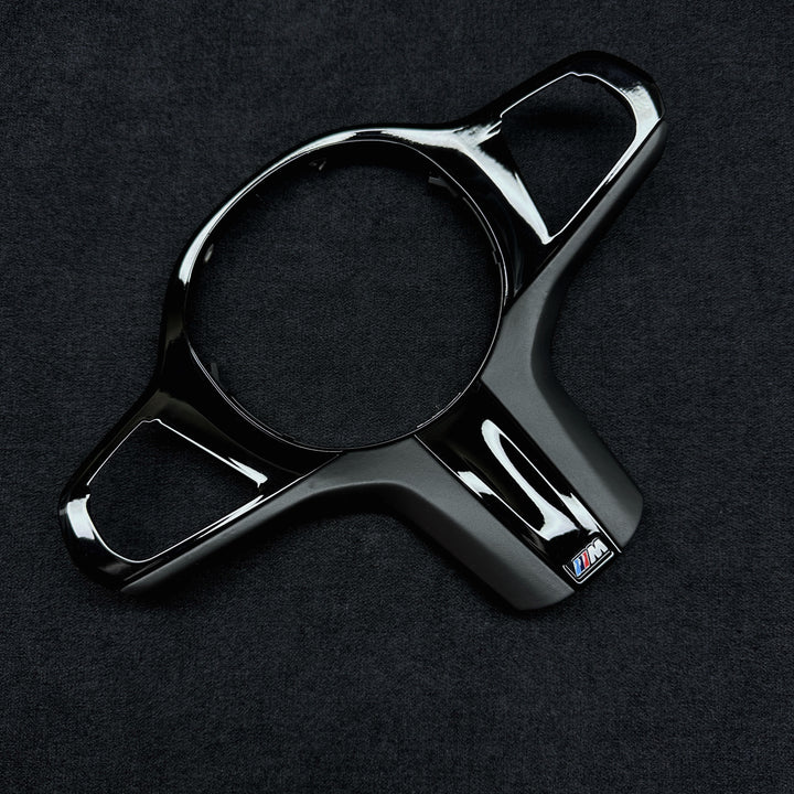Bmw steering wheel middle trim black piano 