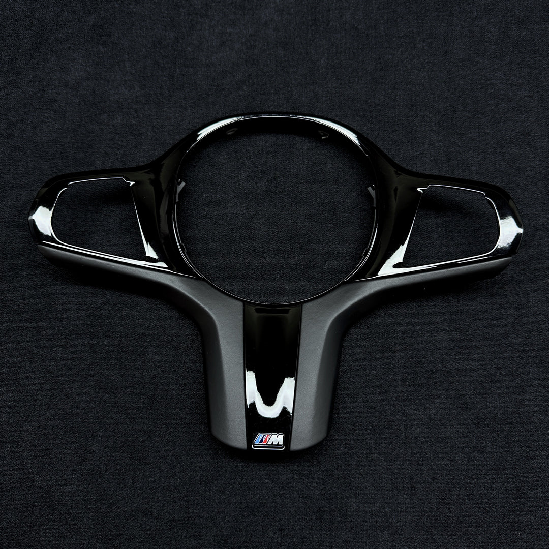 Bmw steering wheel trim black piano
