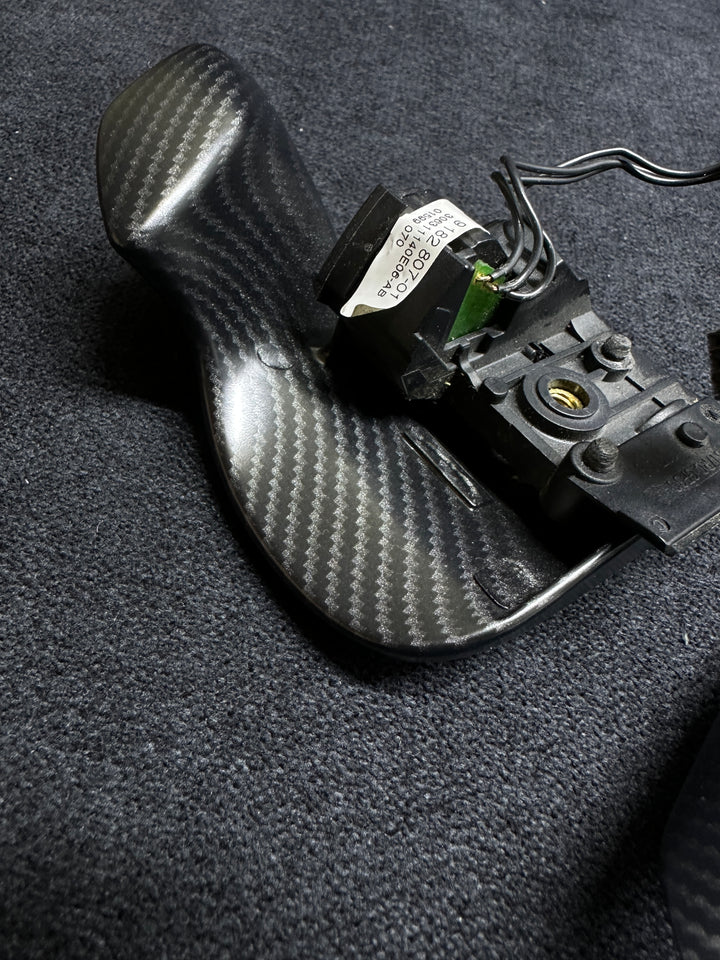 Carbon fiber bmw e80 e81 82 steering wheel trim set with shift paddles