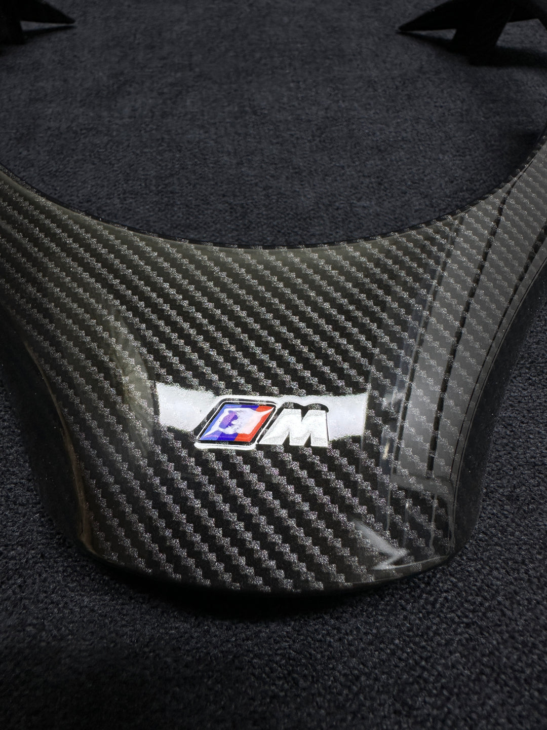 Carbon fiber bmw steering wheel trim m performance new unique style
