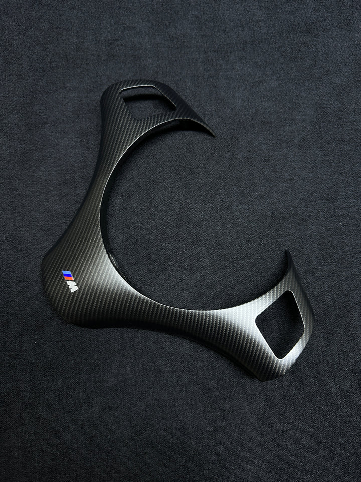 Carbon fiber style steering wheel trim BMW M performance 