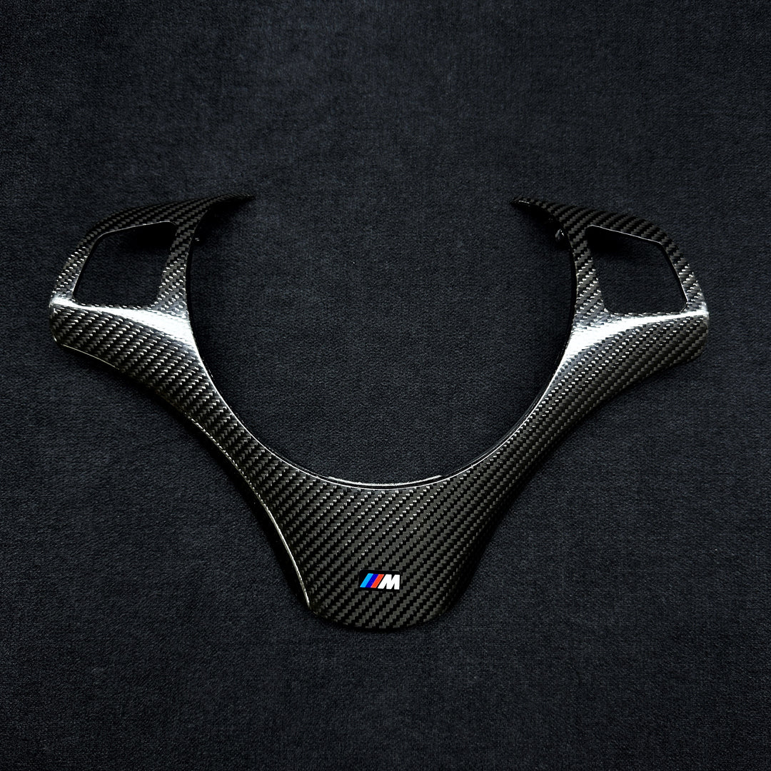 Carbon style steering wheel trim