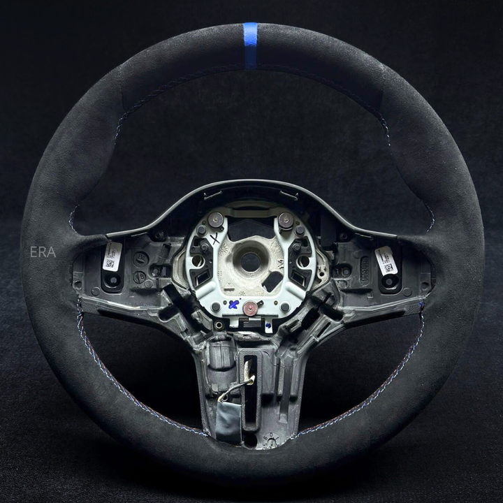 BMW G-SERIES ALCANTARA / BLUE STRIPE / M STITCHING