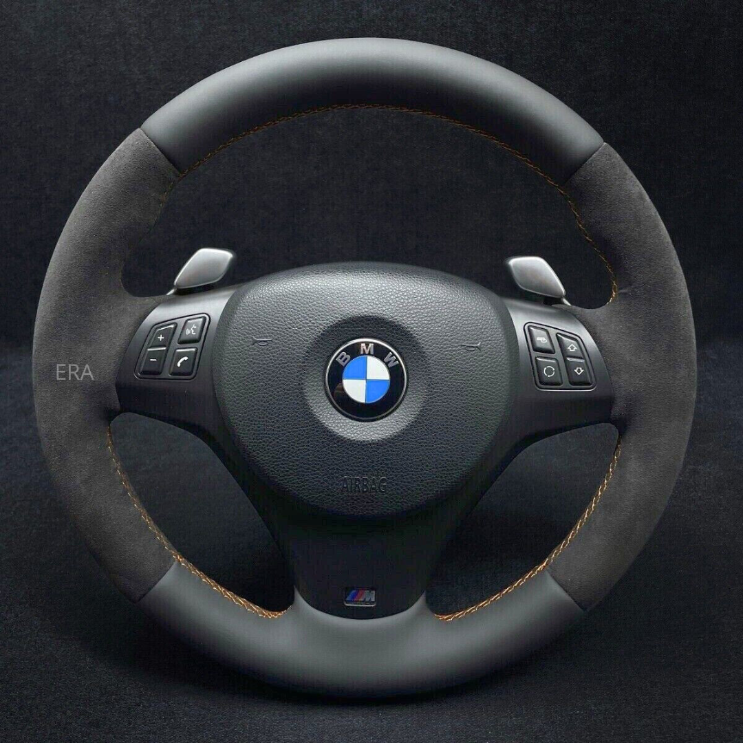  ORANGE STITCHING SHIFT PADDLE STEERING WHEEL FOR E90