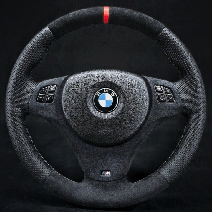BMW E9X-E8X ALCANTARA-PERFORATED LEATHER M STEERING WHEEL