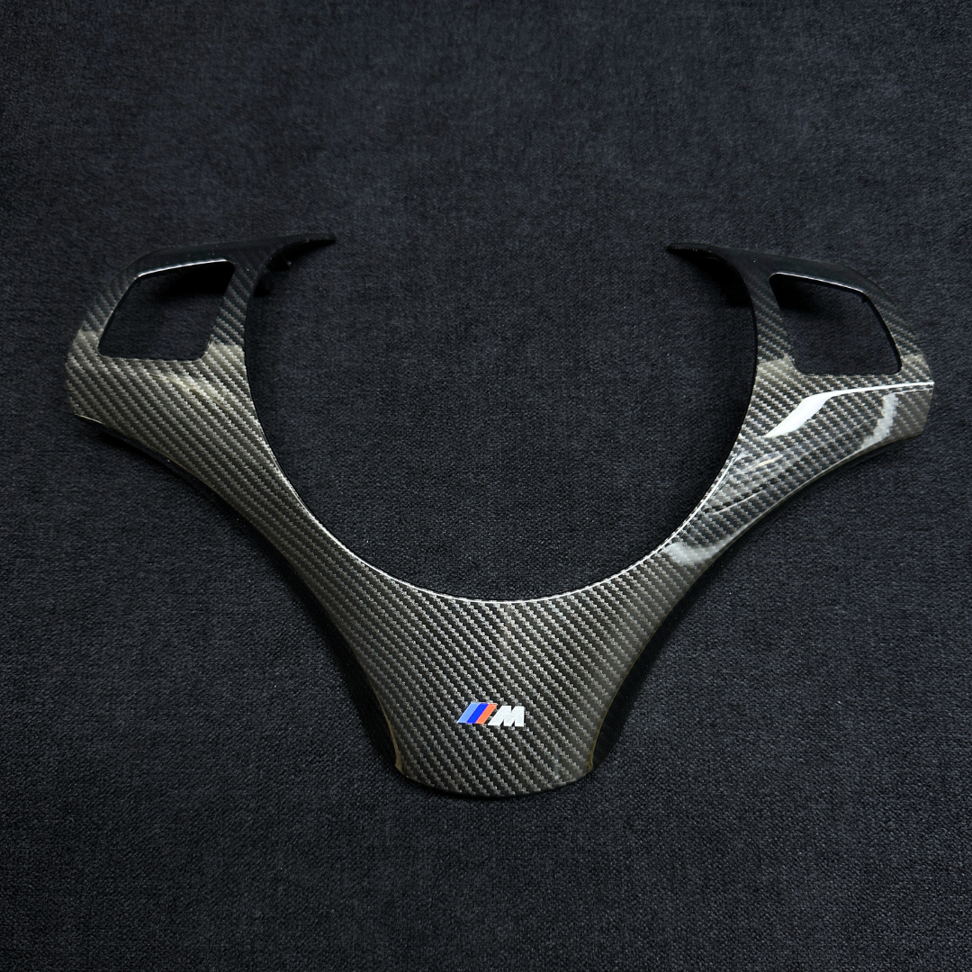 Carbon fiber bmw steering wheel trim
