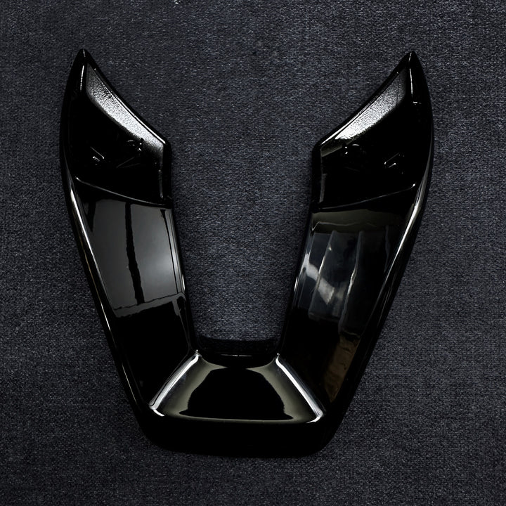 High-gloss piano black steering wheel trims