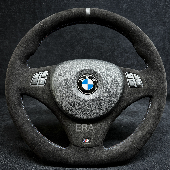 BMW E9X-E8X ALCANTARA / LEATHER STRIPE / M STITCHING / ALCANTARA LEATHER TRIM / FLAT BOTTOM