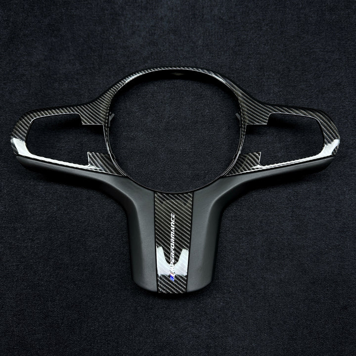 BMW G-SERIES CARBON STYLE STEERING WHEEL TRIM