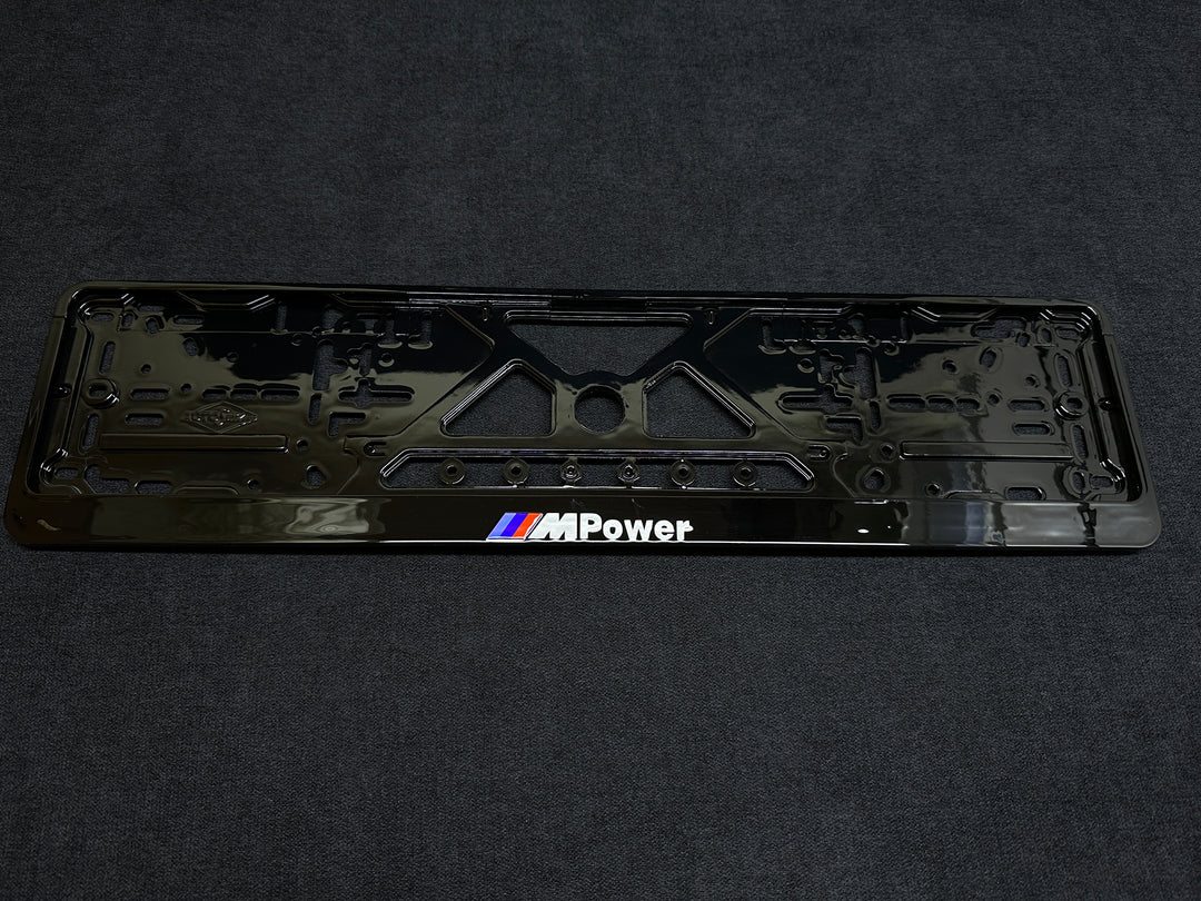 PIANO BLACK LICENSE PLATE FOR BMW M POWER