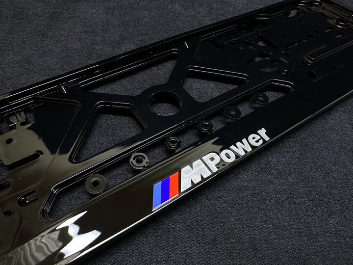 PIANO BLACK LICENSE PLATE FOR BMW M POWER