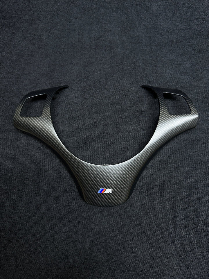 BMW E9X-E8X MATTE CARBON STYLE STEERING WHEEL TRIM