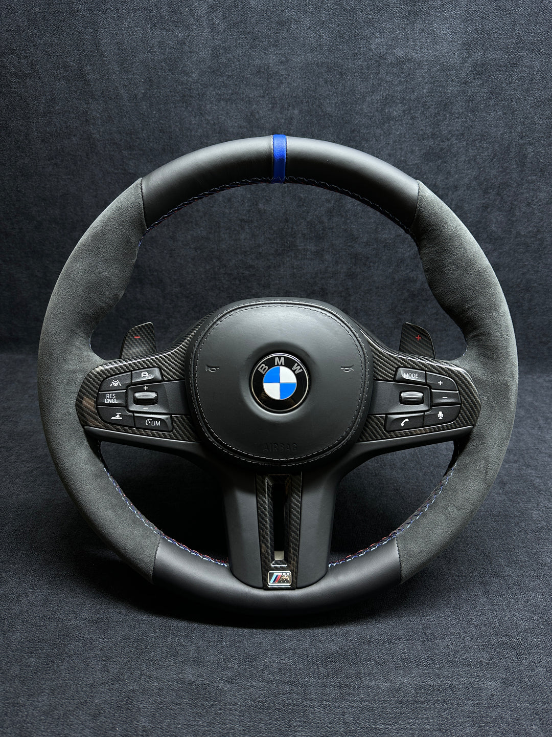 BMW G-SERIES CARBON STYLE STEERING WHEEL TRIM SET WITH SHIFT PADDLES