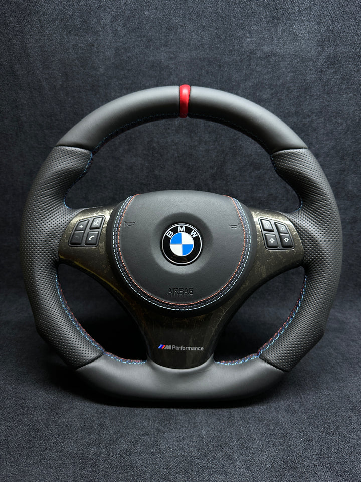 BMW E9X-E8X FORGED CARBON STYLE STEERING WHEEL TRIM