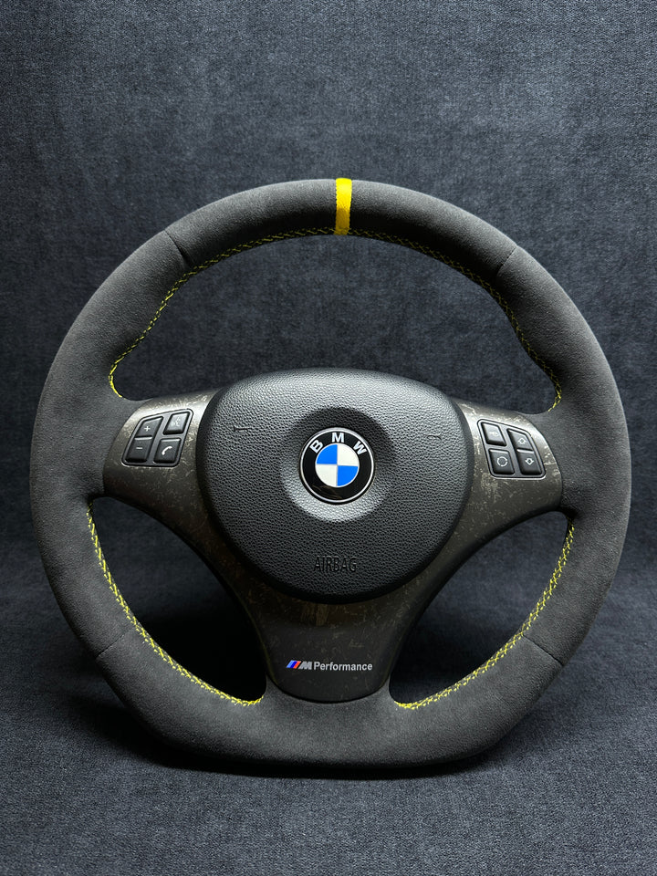 BMW E9X-E8X MATTE FORGED CARBON LOOK STEERING WHEEL TRIM