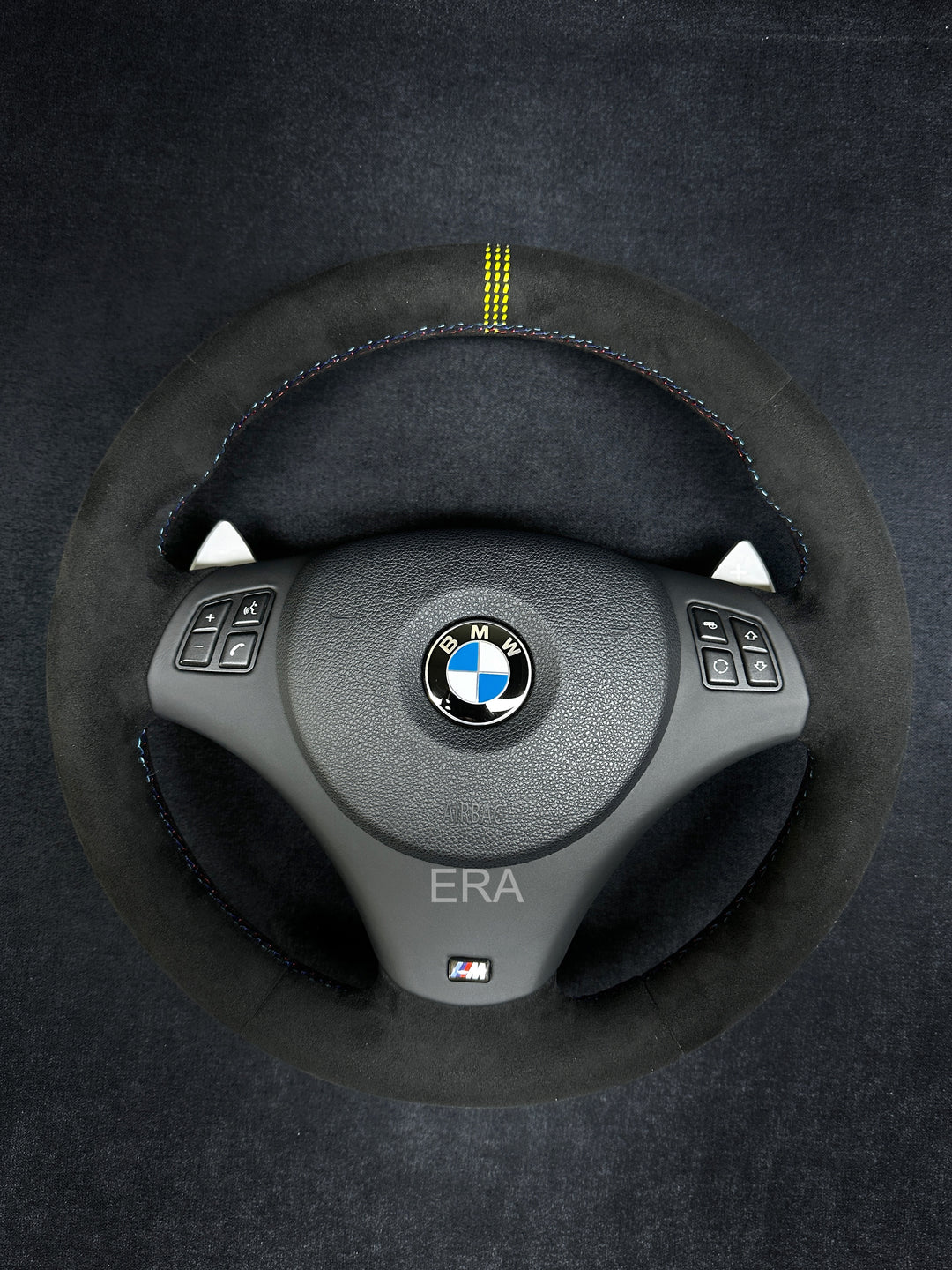 BMW E9X-E8X ALCANTARA / YELLOW LASER STRIPES / M STITCHING / LEATHER TRIM / DCT SHIFT PADDLES