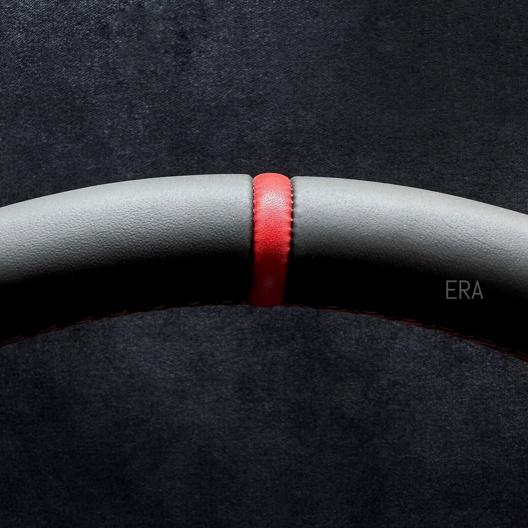 Mercedes benz amg steering wheel nappa leather shift paddles amg red stitching perforated custom 