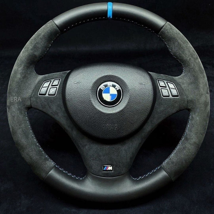 BMW E9X-E8X NAPPA-ALCANTARA / LIGHT BLUE STRIPE / M STITCHING / ALCANTARA LEATHER TRIM