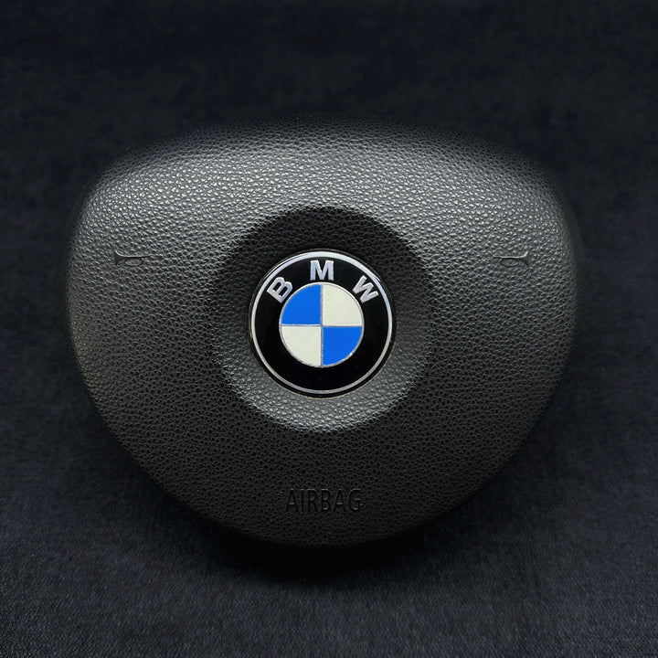 black leather BMW M sport steering wheel airbag 