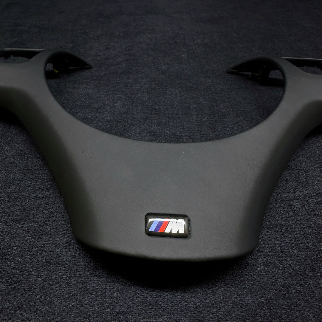 black matte bmw steering wheel trim m performance