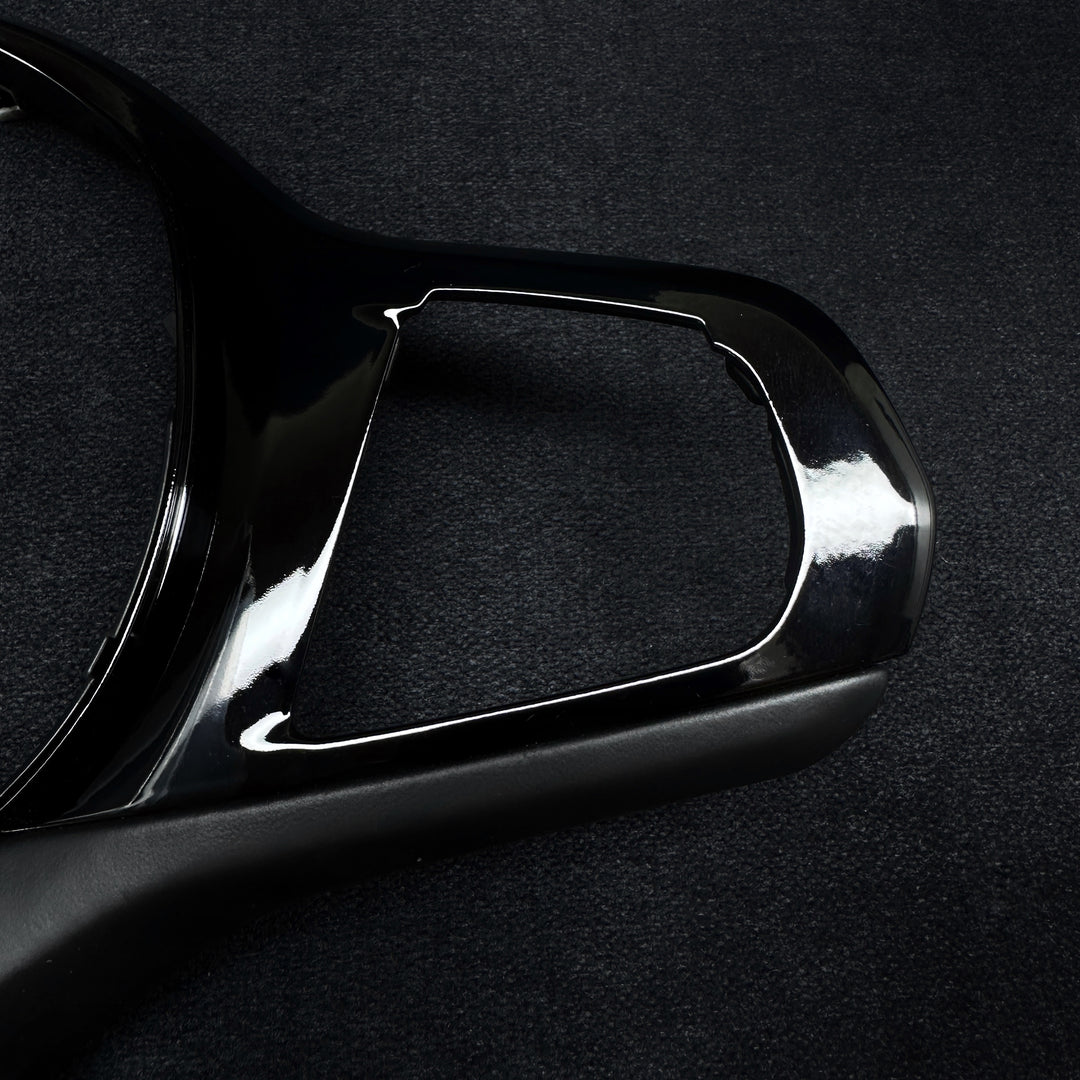 black piano trim piece BMW steering wheel m performance matte 