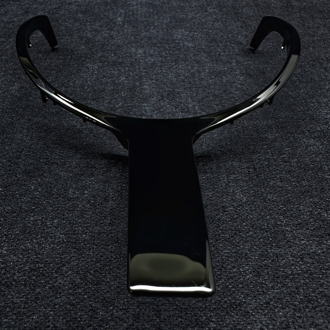 black steering wheel middle trim with designed for a BMW F-Series 