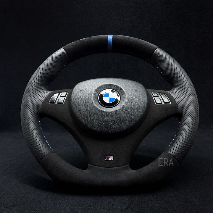 bmw e90 e92 e91 e93 e87 steering wheel flat bottom alcantara perforated leather