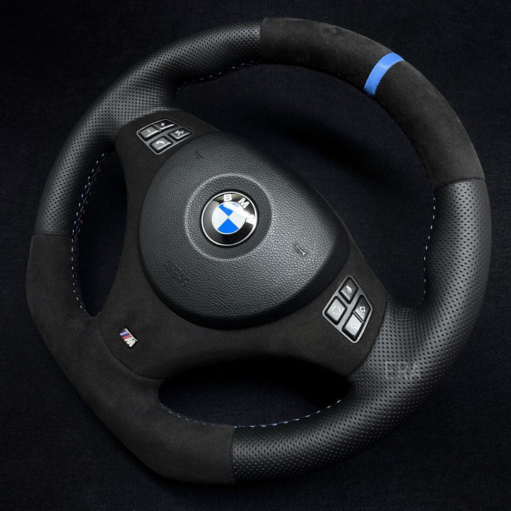 bmw e90 e92 e91 e93 e87 steering wheel flat bottom new alcantara perforated leather 