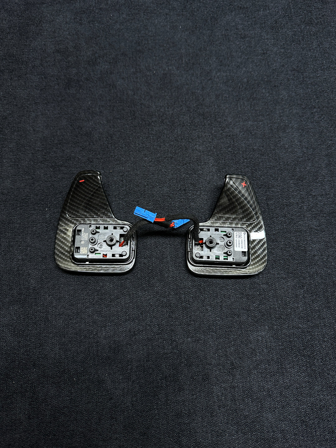 bmw f series Carbon fiber steering wheel trim with shift paddles m performance piano black