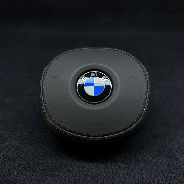 bmw g series black stitching airbag