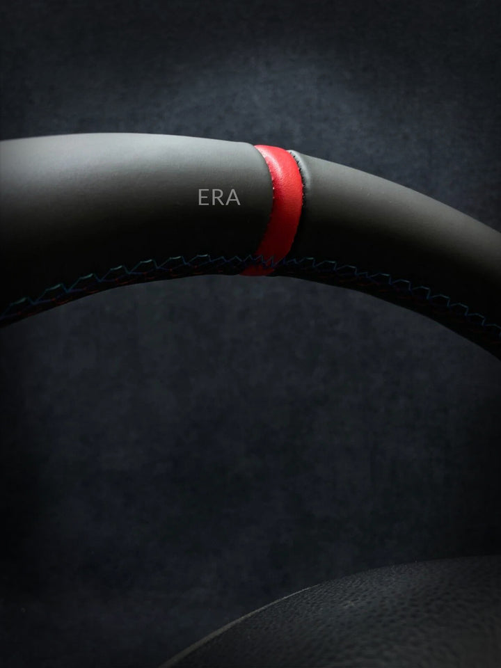 bmw m stitching steering wheel middle red stripe