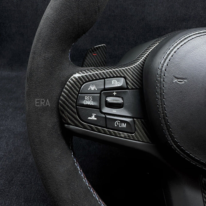 bmw steering wheel carbon fiber trim