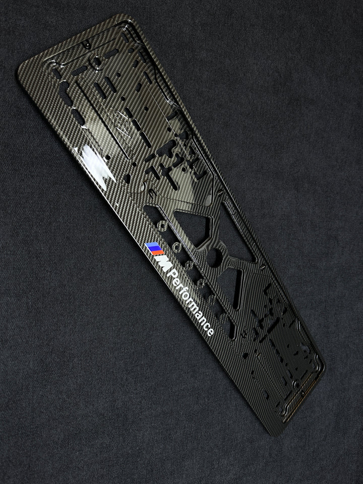 carbon fibre bmw m performance license plate