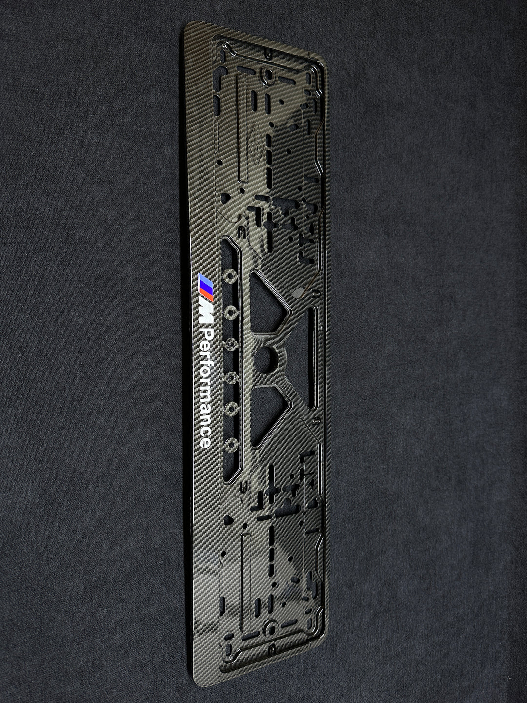 carbon fibre bmw m performance license plate glossy
