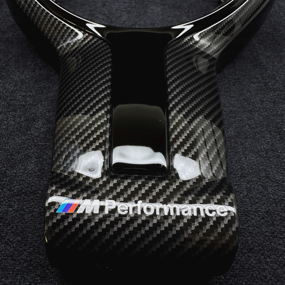 carbon m performance bmw steering wheel trim glossy f series
