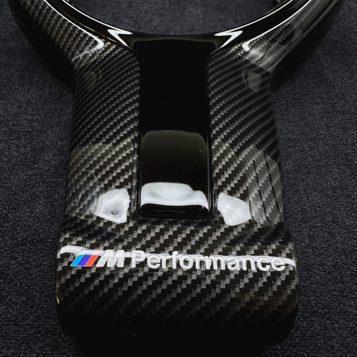 carbon m performance bmw steering wheel trim glossy f series