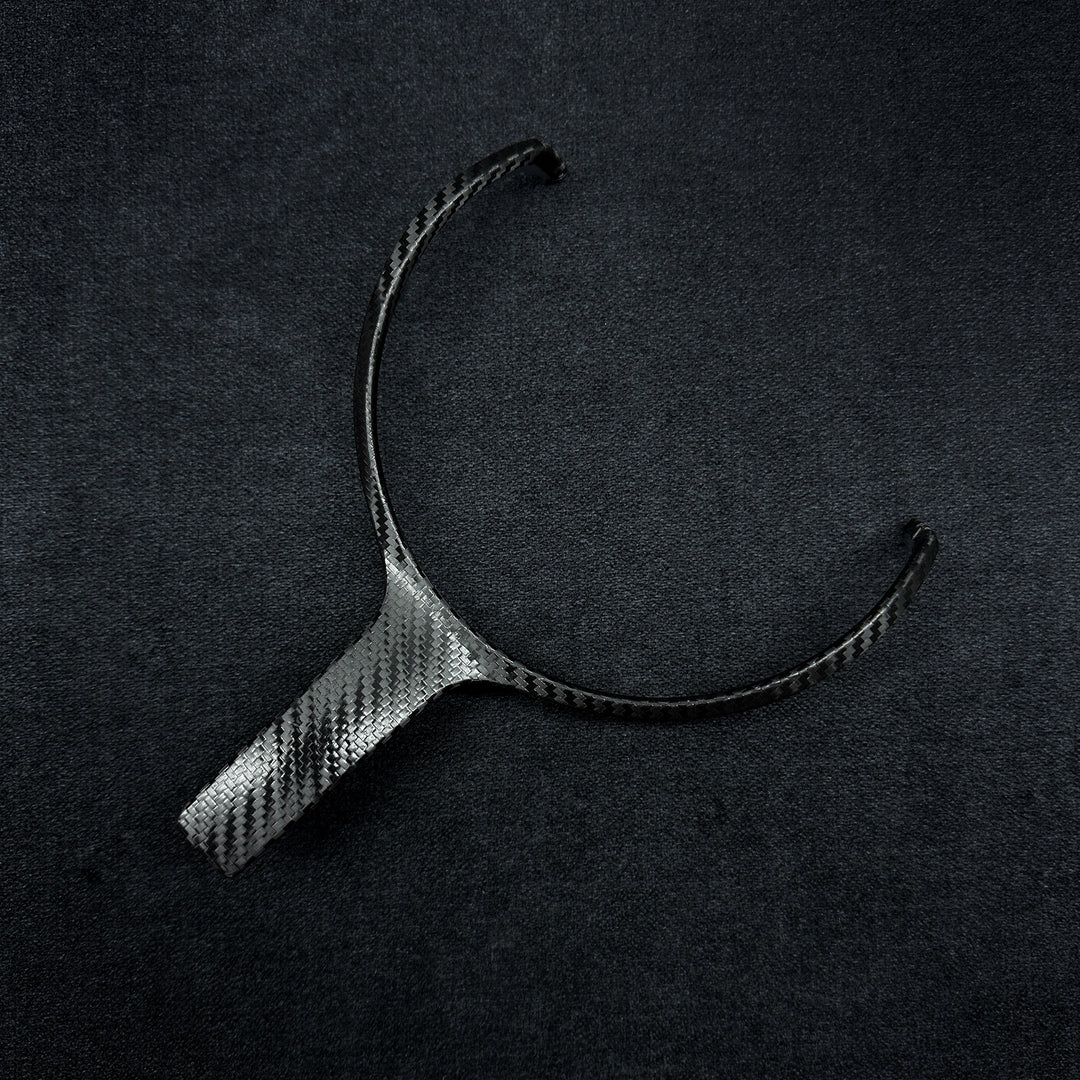 carbon style steering wheel middle trim for a BMW 