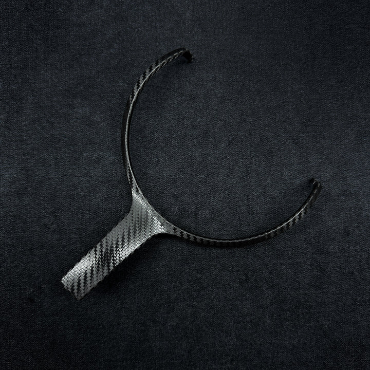 carbon style steering wheel middle trim for a BMW 