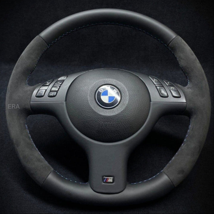 custom made bmw e46 steering wheel alcantara leather
