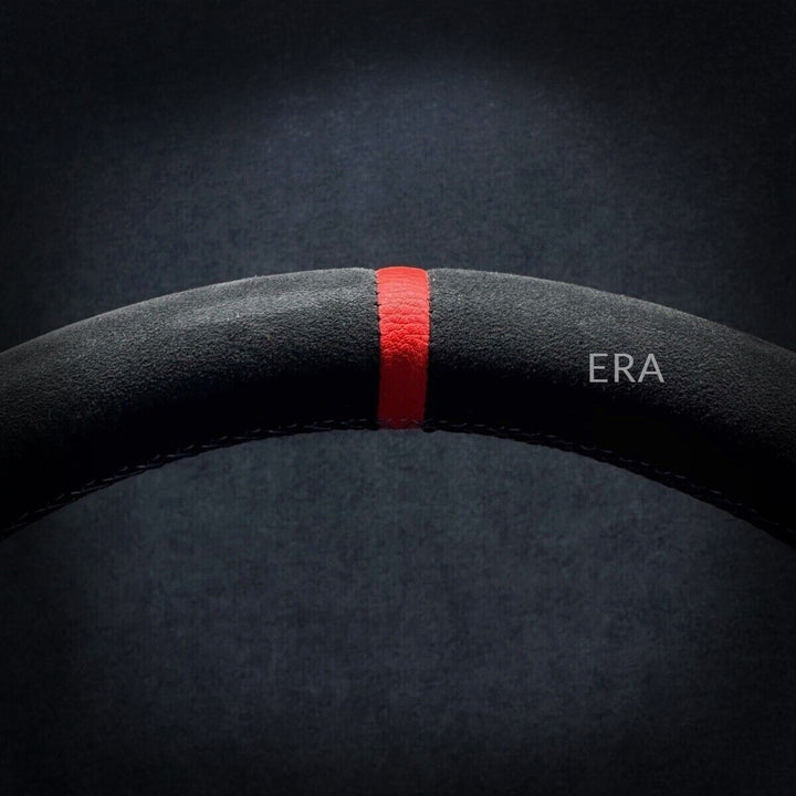 custom made bmw e90 e81 steering wheel flat bottom leather trim red stripe m stitching m sport alcantara m performance 